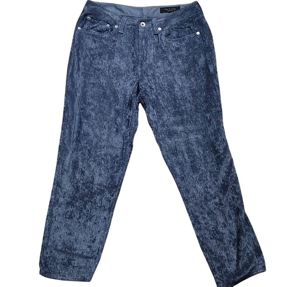 Rag & Bone Rosa Ankle Hamptons Muted Soft Blue Preppy‎ Rich Mom Academia Pant 27